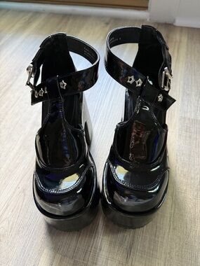 Demonia Black Mary Jane Platform s